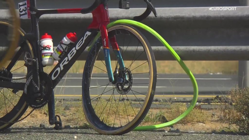 Eurosport, De Gendt Crash